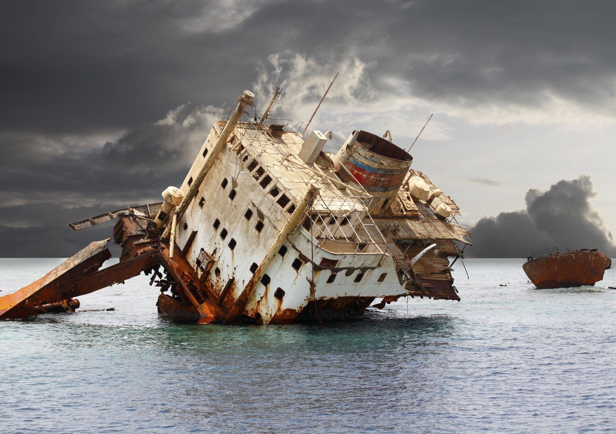 The sunken ship in Sharm El Sheikh